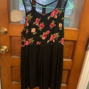 Black floral dress